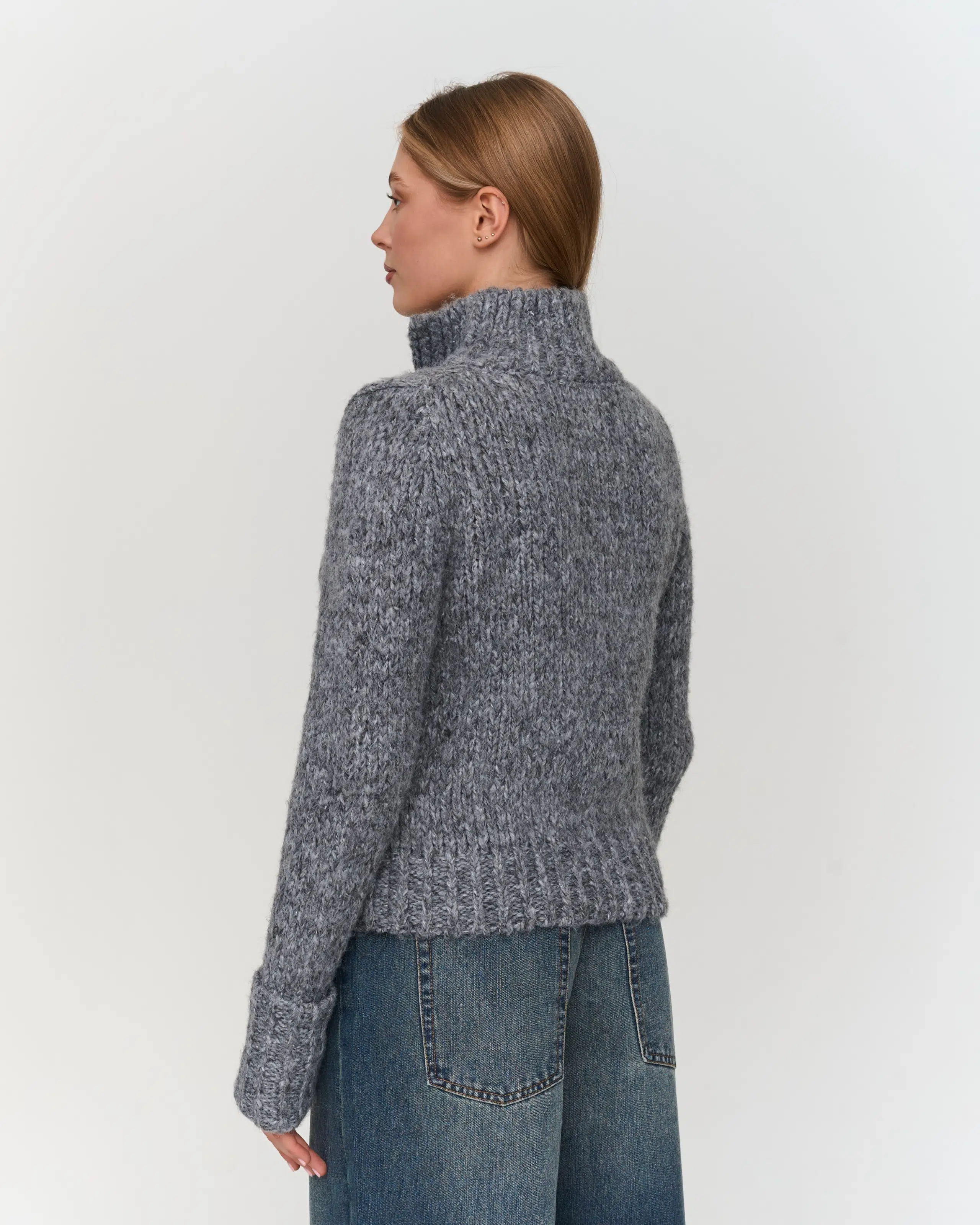 24 Colours Strickjacke Grau