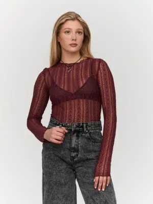 24 Colours Langarmshirt Bordeaux