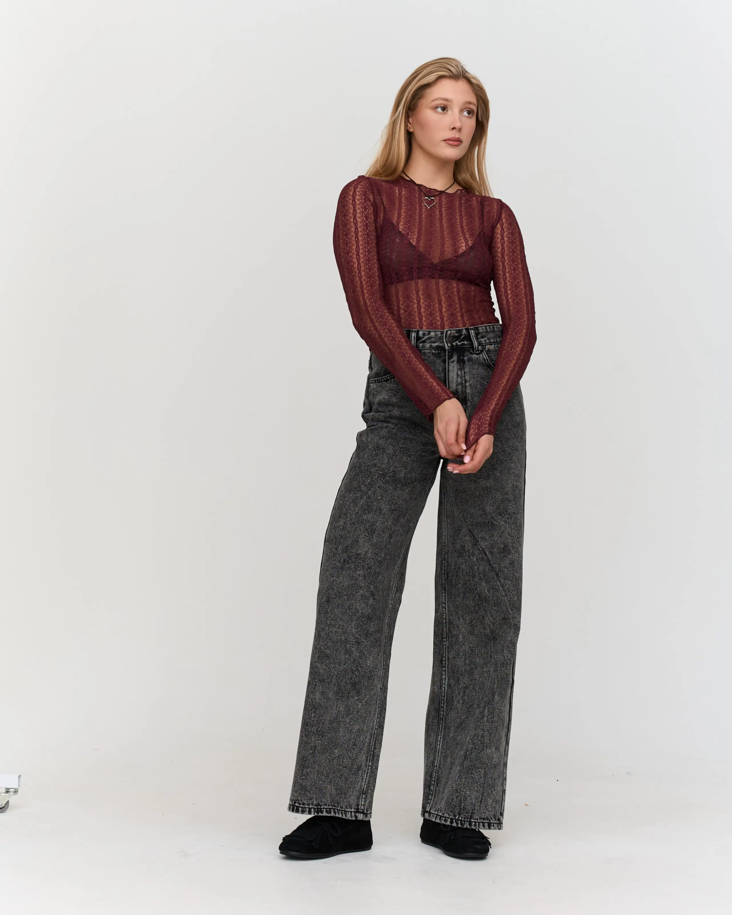 24 Colours Langarmshirt Bordeaux