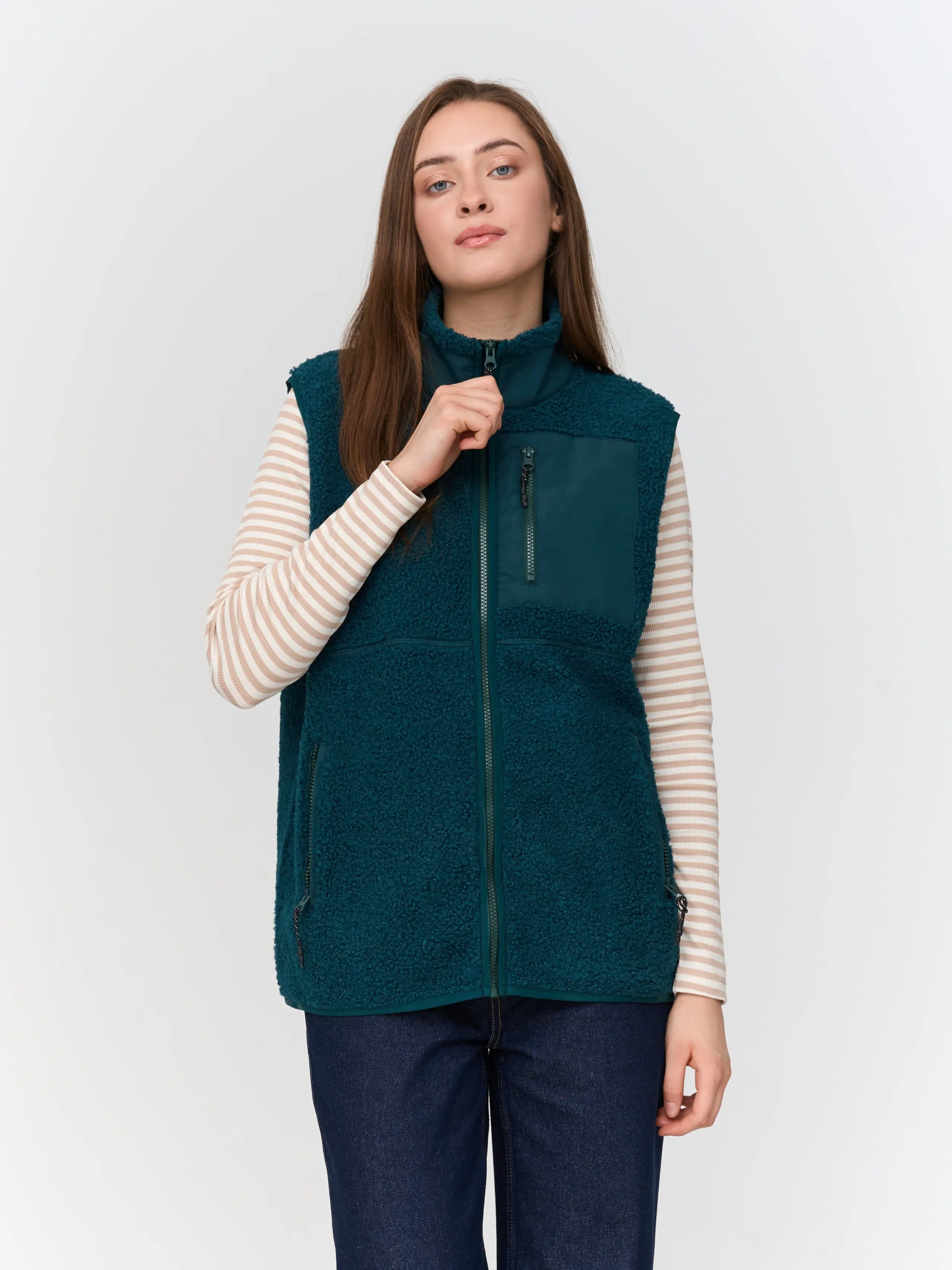24 Colours Teddyweste Petrol