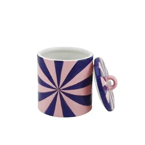 Housevitamin Keramik Dose CANDY SWIRL Blau Rosa