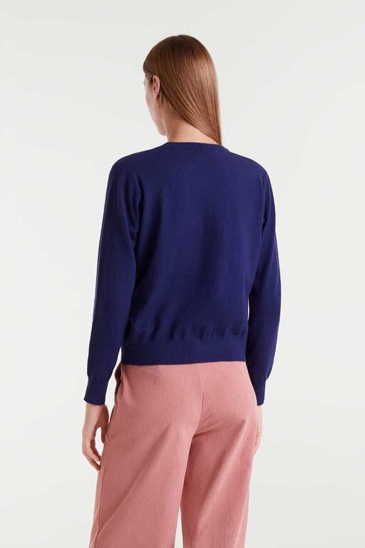 Compania Fantastica Strickpullover Dunkelblau mit Herz