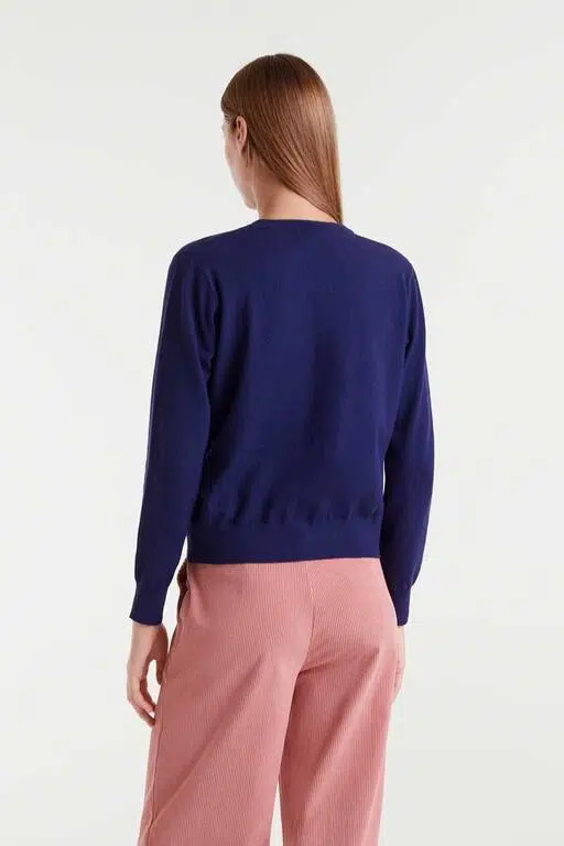 Compania Fantastica Strickpullover Dunkelblau mit Herz