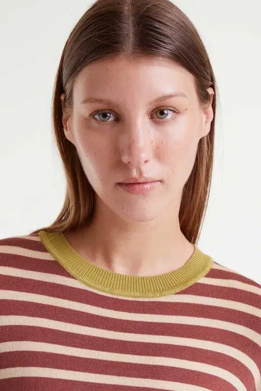 Compania Fantastica Strickpullover Gestreift Braun