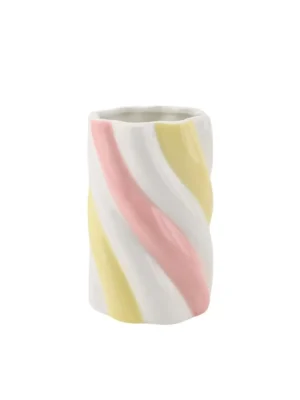 Housevitamin Keramik Vase Marshmallow Gelb Rosa Weiß