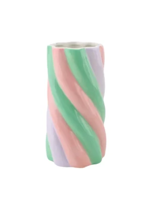Housevitamin Keramik Vase Marshmallow Pink Mint Flieder groß