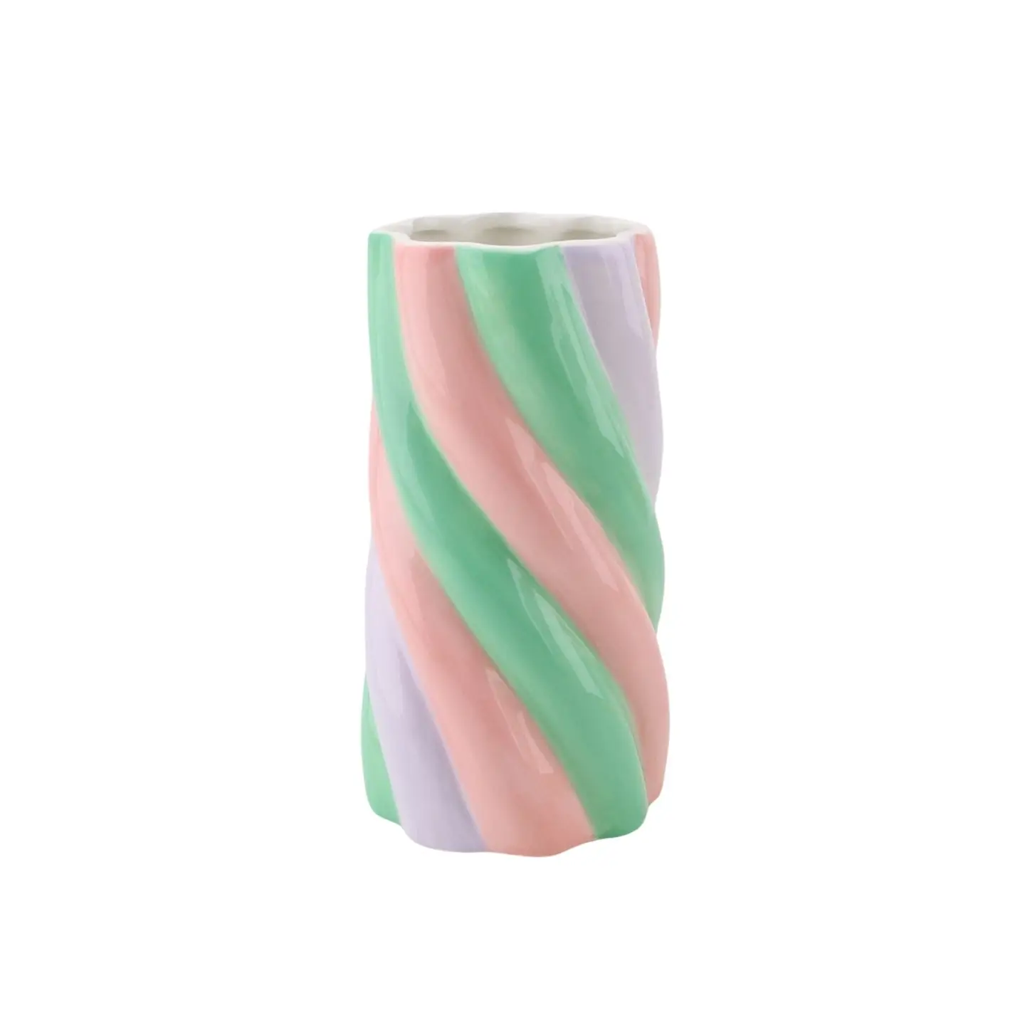 Housevitamin Keramik Vase Marshmallow Pink Mint Flieder groß