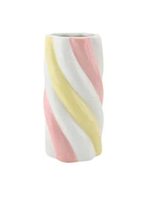 Housevitamin Keramik Vase Marshmallow Gelb Rosa Weiß groß