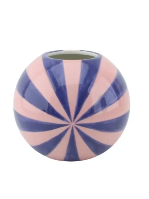 Housevitamin Keramik Vase Candy Swirl Blau Rosa