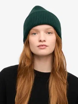 Colourful Standard Mütze Merinowolle Emerald Green