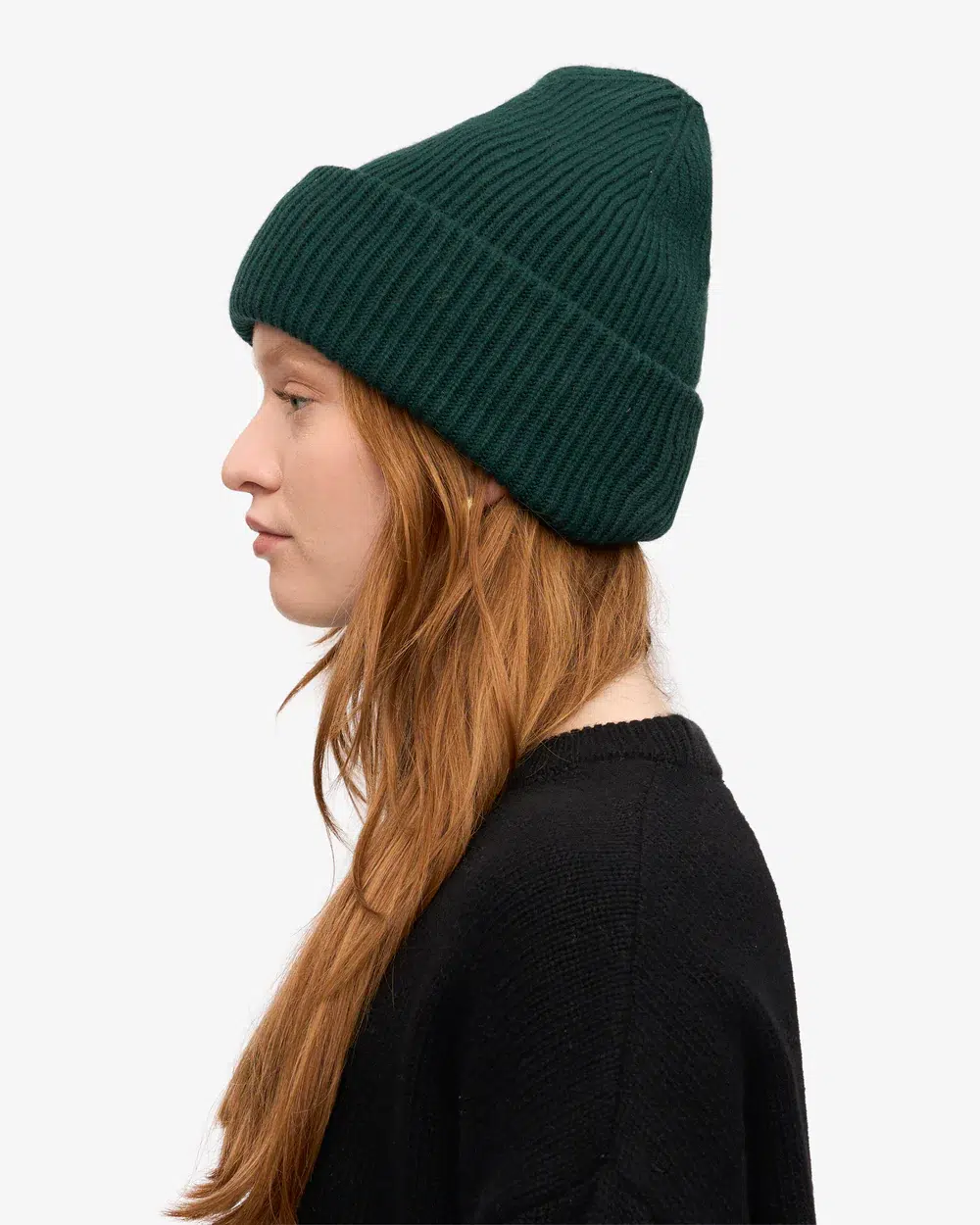 Colourful Standard Mütze Merinowolle Emerald Green