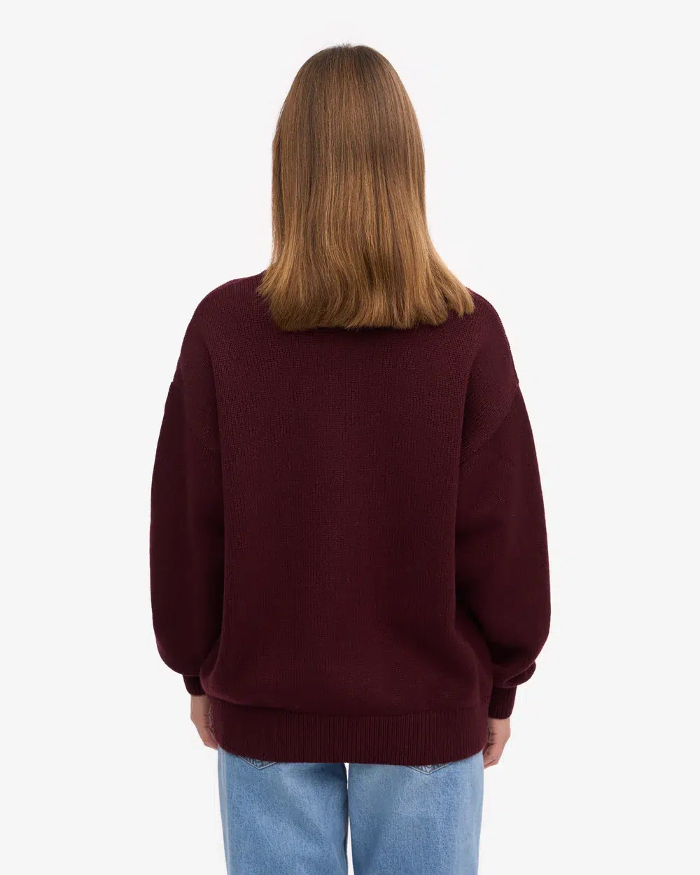 Colourful Standard Strickpullover Oversized Merino Wool Crew Oxblood Red