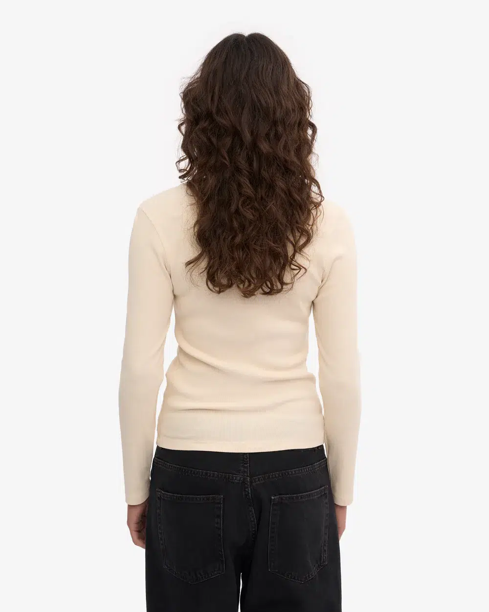 Colourful Standard Langarmshirt Organic Rib Ivory White