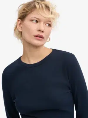 Colourful Standard Langarmshirt Organic Rib Navy Blue