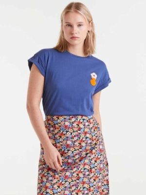 Compania Fantastica Langarmshirt Gestreift Rosa Rot