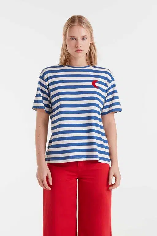 Compania Fantastica T-Shirt gestreift Blau