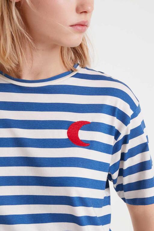 Compania Fantastica T-Shirt gestreift Blau
