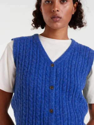 Compania Fantastica Strickweste Blau