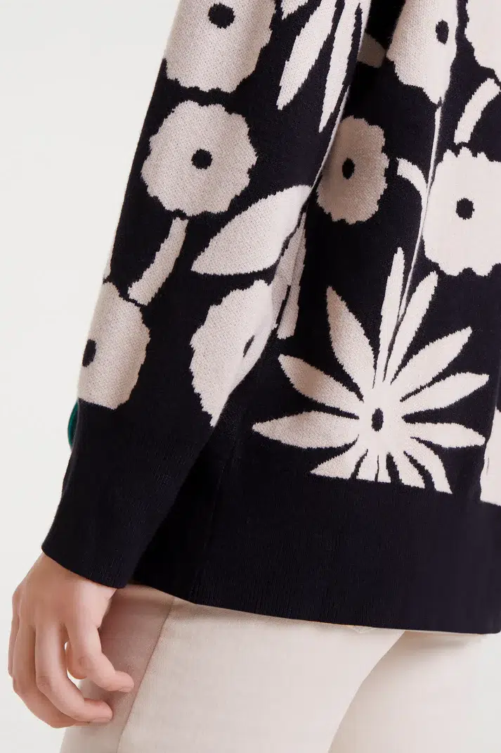 Compania Fantastica Jacke schwarz gemustert Compania Fantastica Jacke schwarz gemustert