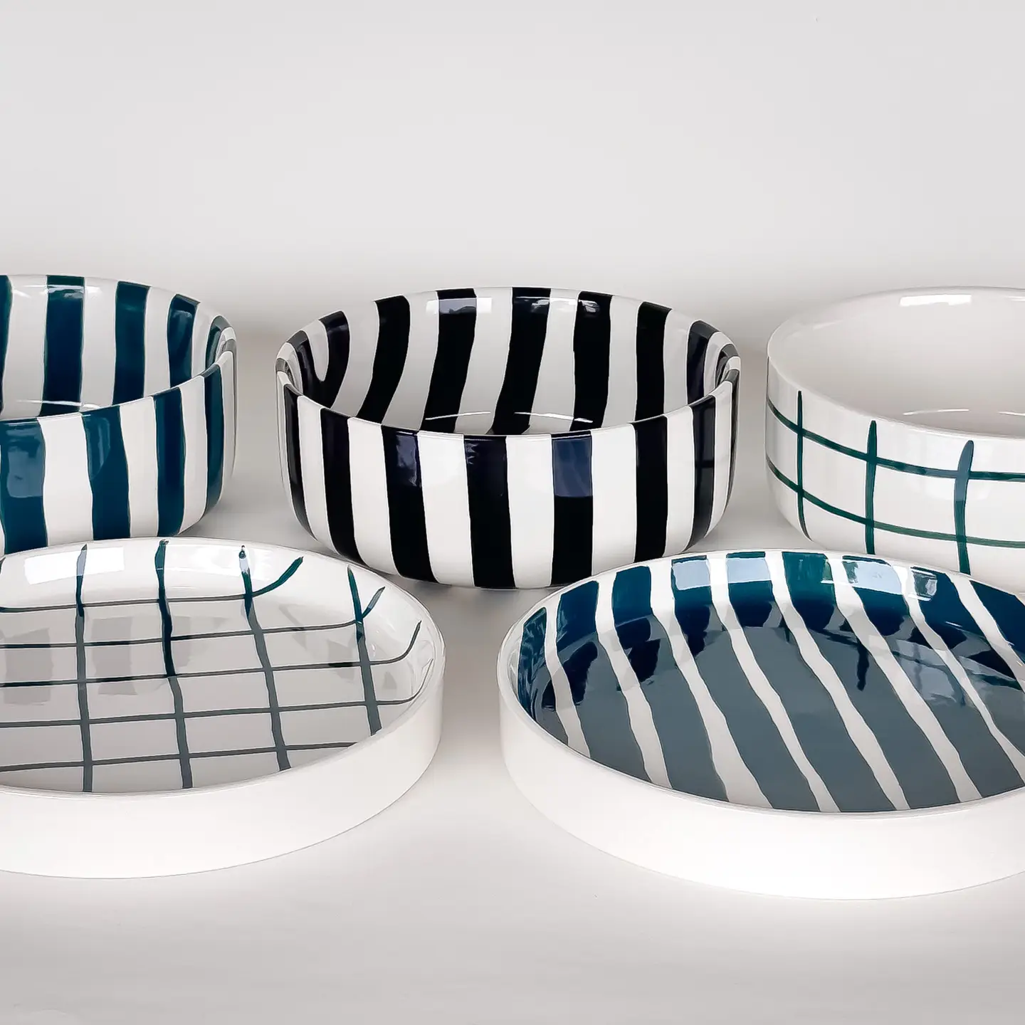 Magazin Minori Schale Grid gentle green