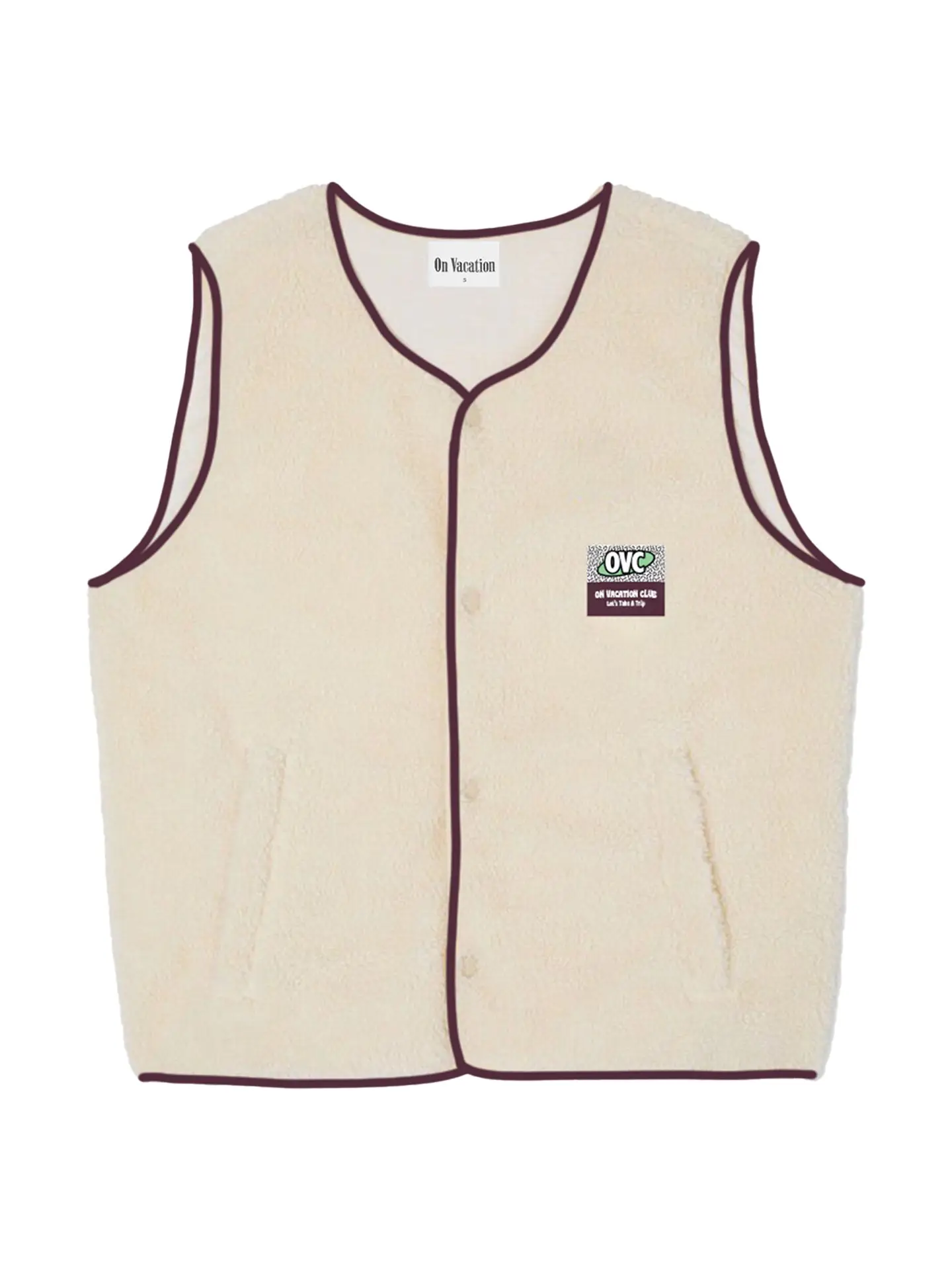 On Vacation Wanderlust Fleeceweste Beige