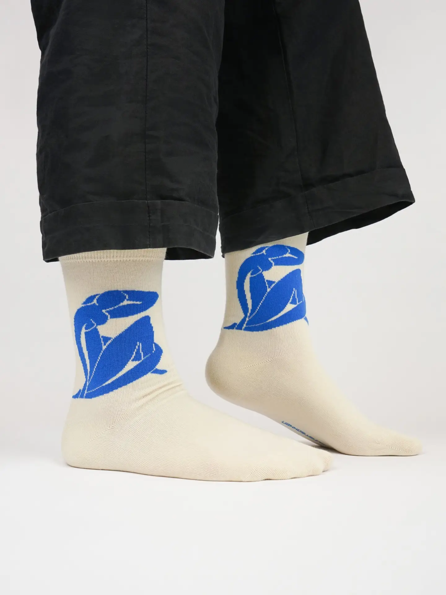 Kunst Sokken Blauer Akt