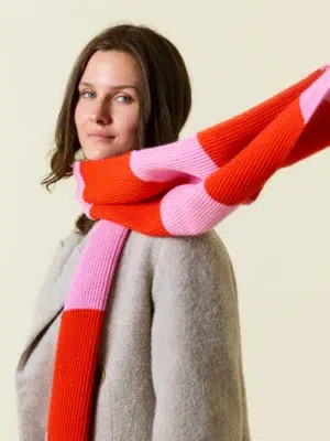 Popeia Schal Gestreift Pink Rot