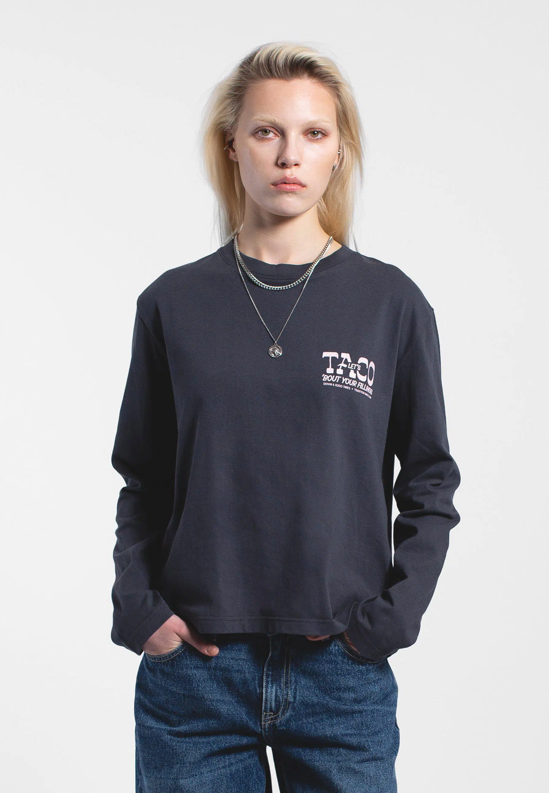 Dr.Denim Kath Longsleeve Asphalt Taco