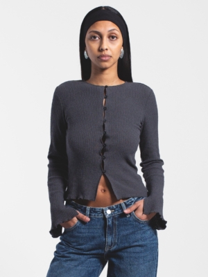 Dr.Denim Langarmshirt Erica dunkelgrau
