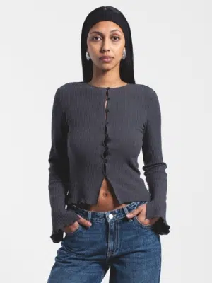 Dr.Denim Langarmshirt Erica dunkelgrau