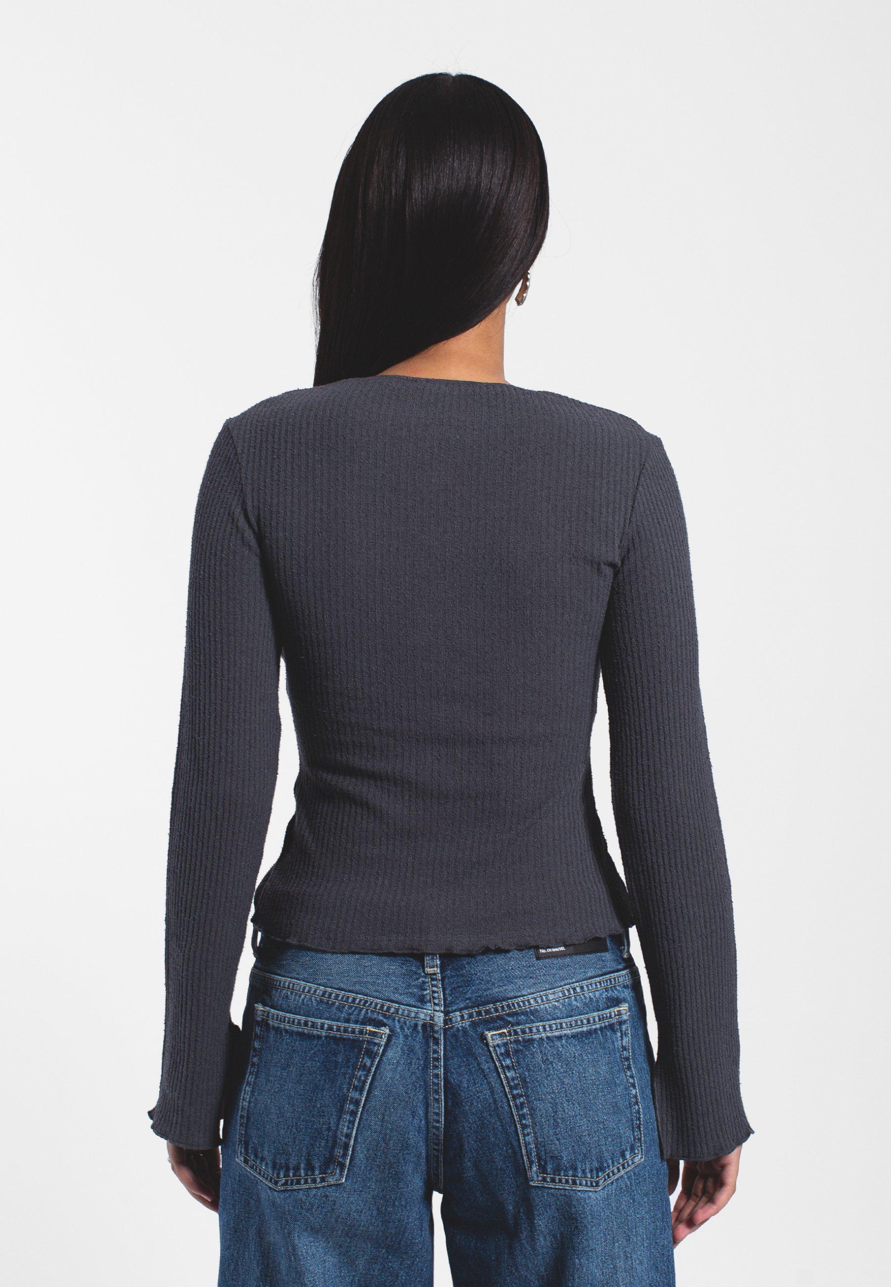 Dr.Denim Langarmshirt Erica dunkelgrau
