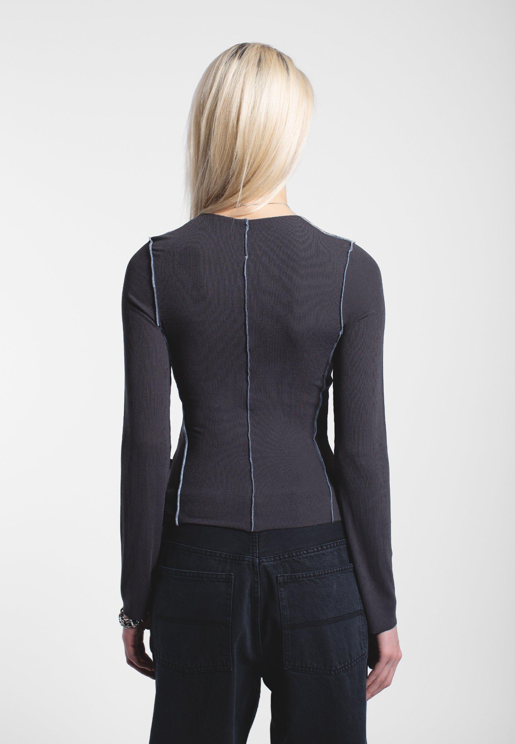 Dr.Denim Langarmshirt Nicola dunkelgrau