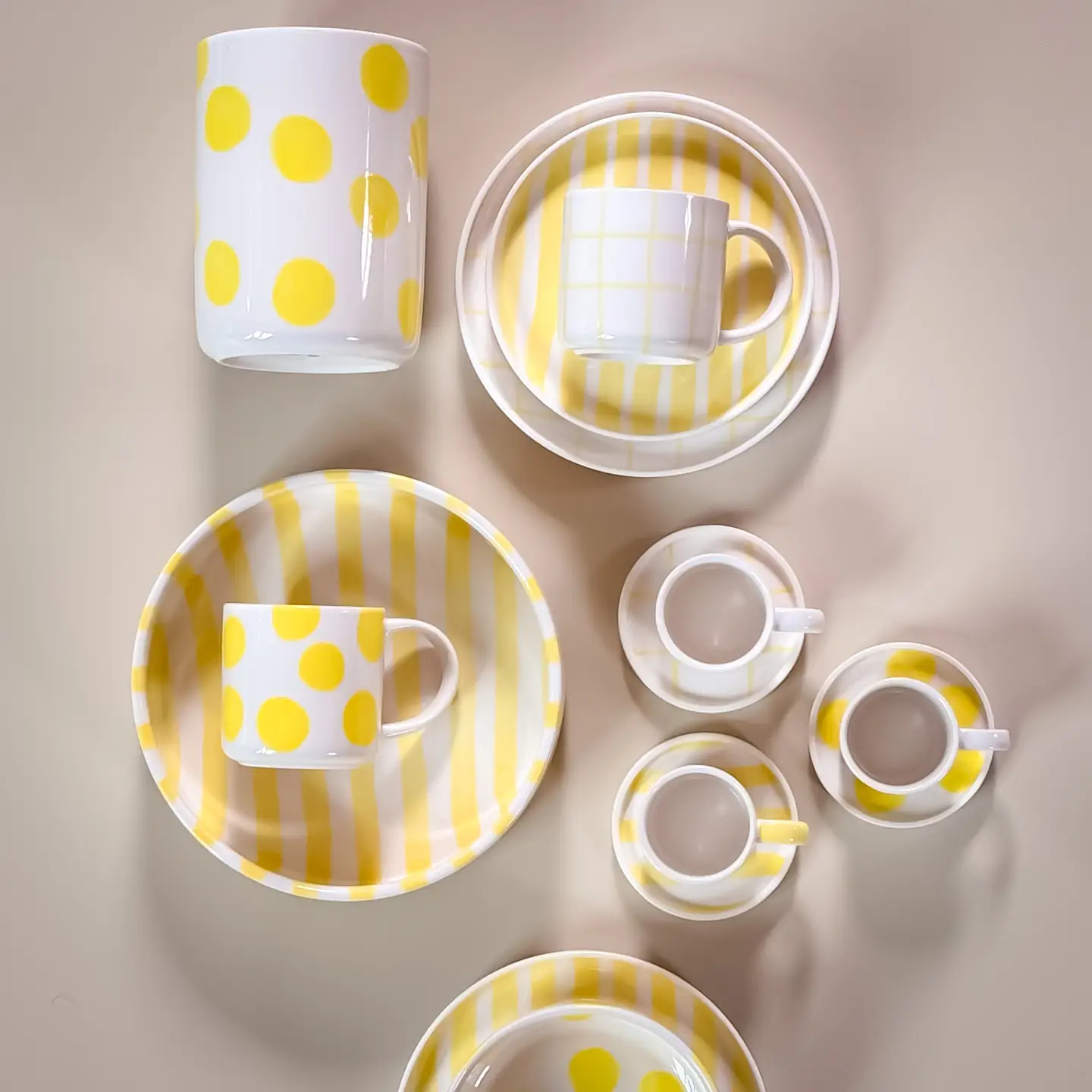 Magazin Minori Tasse Grid spiaggia yellow