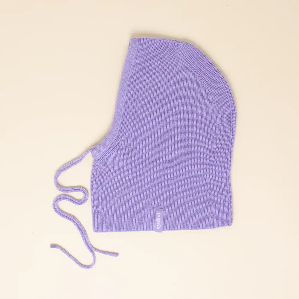 Popeia Balaclava aus Merinowolle Lila