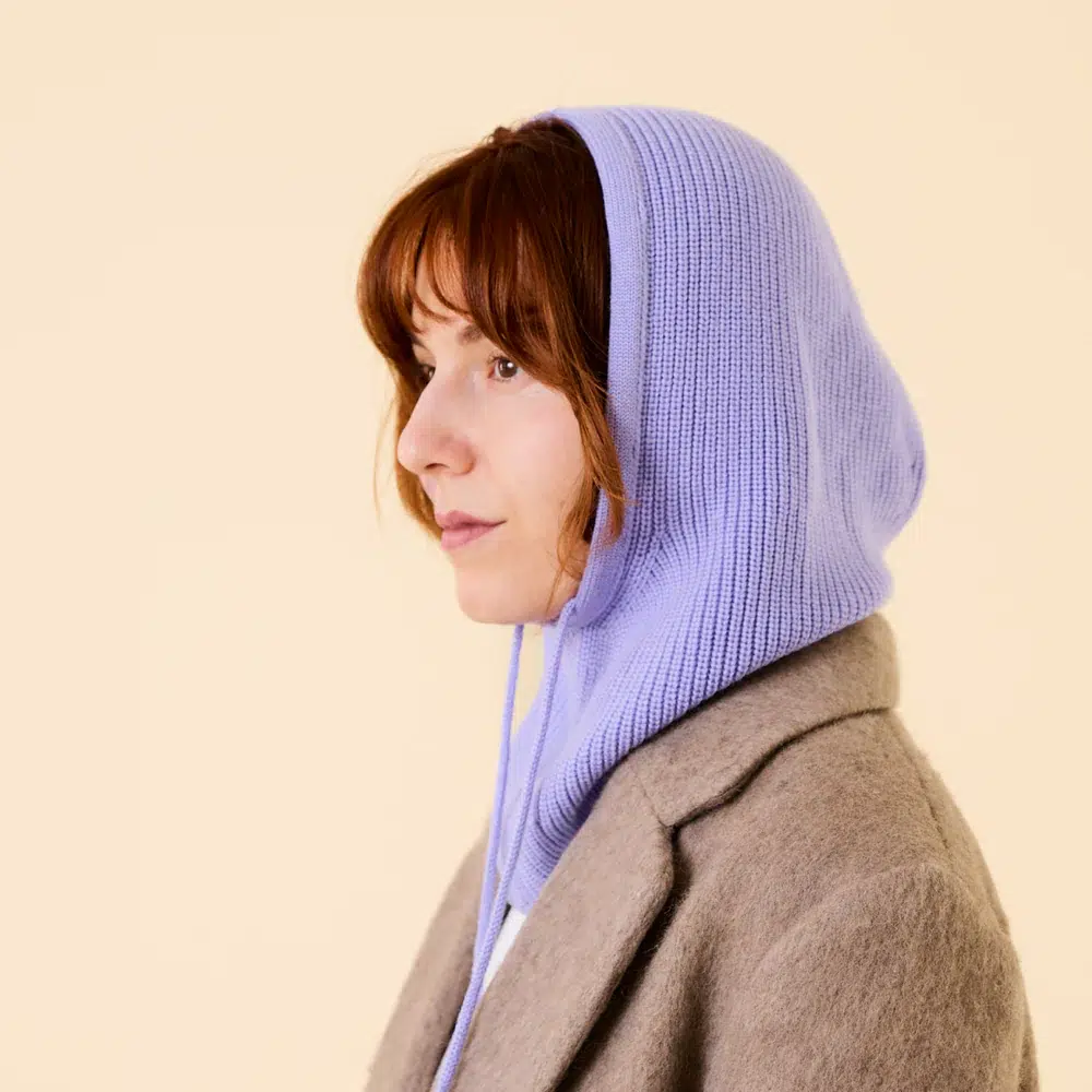 Popeia Balaclava aus Merinowolle Lila Popeia Balaclava aus Merinowolle Lila