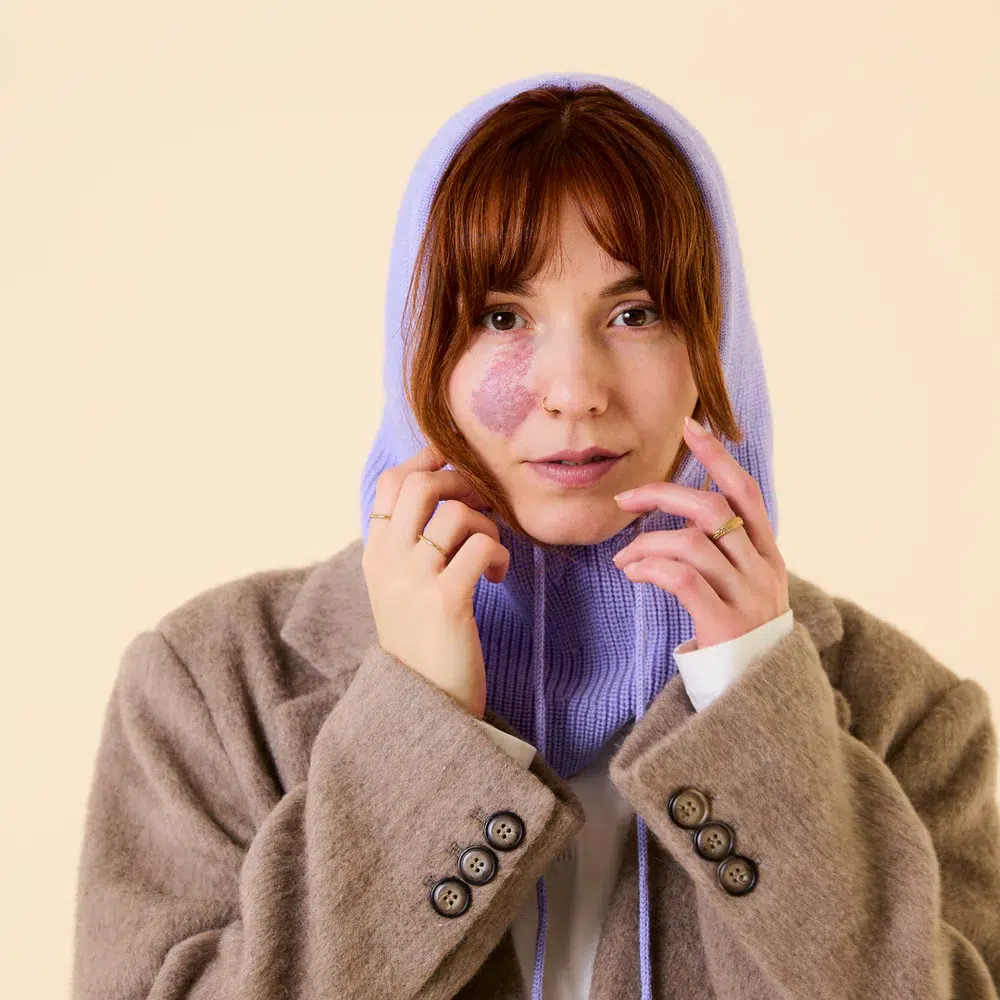 Popeia Balaclava aus Merinowolle Lila Popeia Balaclava aus Merinowolle Lila