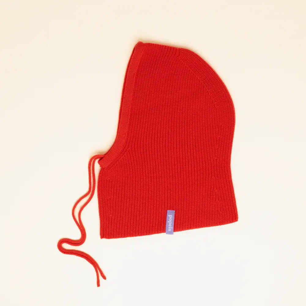 Popeia Balaclava aus Merinowolle Popeia Rot