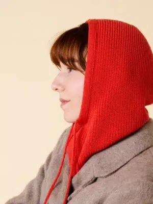 Popeia Balaclava aus Merinowolle Popeia Rot