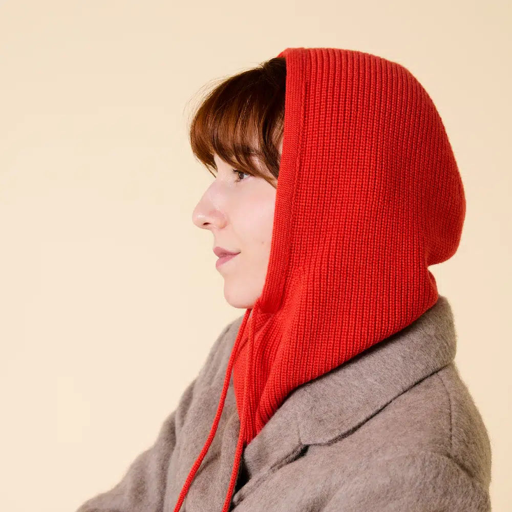 Popeia Balaclava aus Merinowolle Popeia Rot