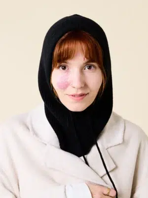 Popeia Balaclava aus Merinowolle Schwarz