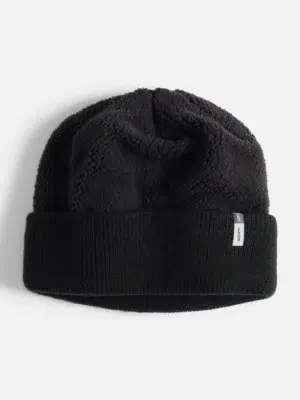 Autumn Reverse Fleece Beanie Black