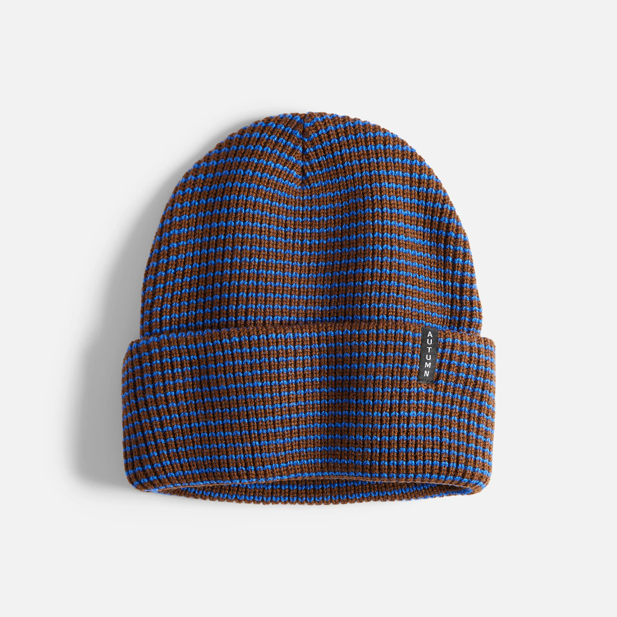 Autumn Stripe Beanie Brown