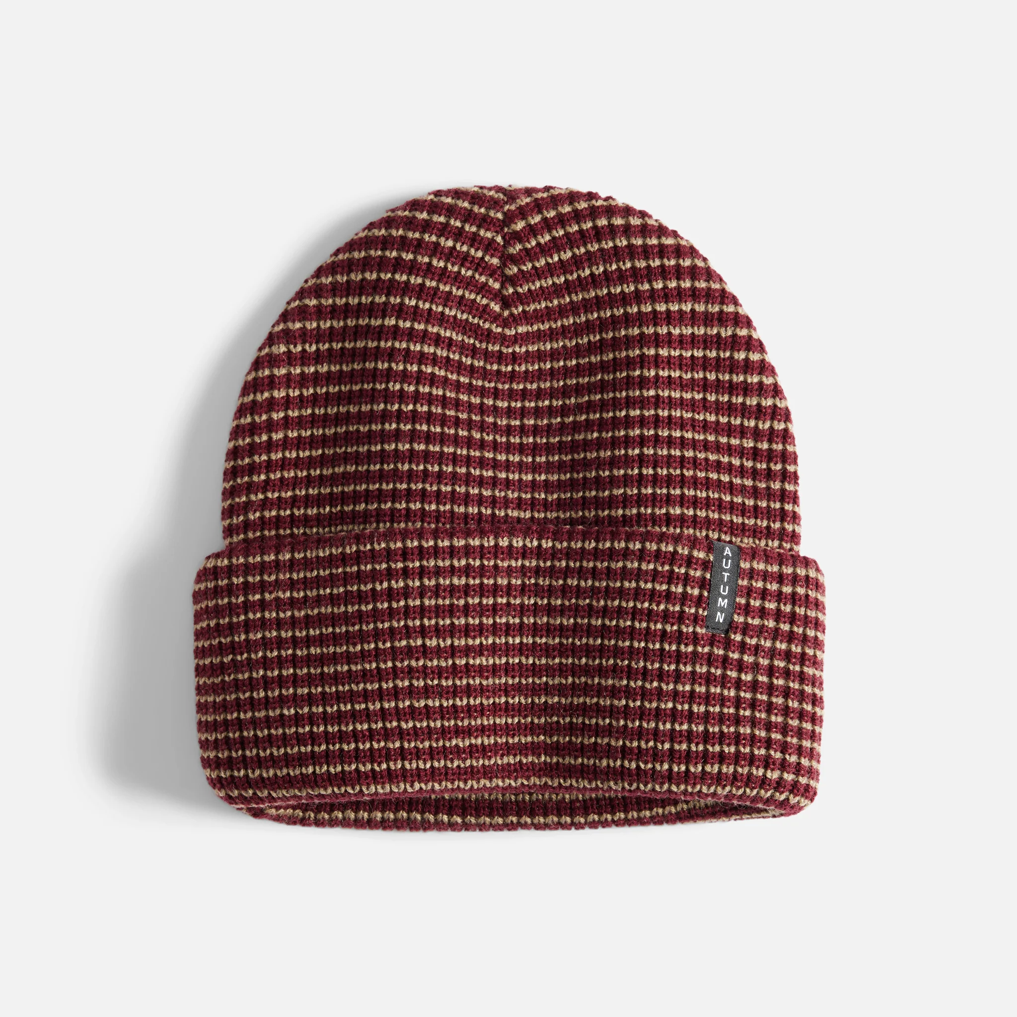 Autumn Stripe Beanie Merlot
