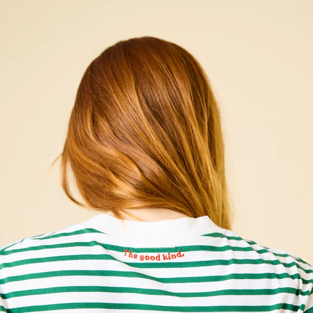 Popeia Langarmshirt Gestreift Grün Weiss