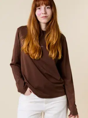 Popeia Langarmshirt Dunkelbraun