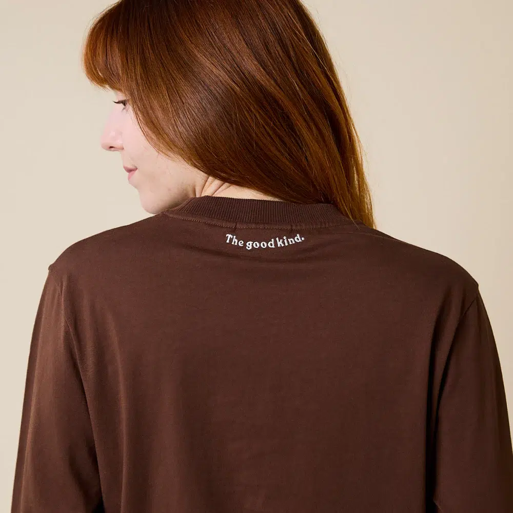 Popeia Langarmshirt Dunkelbraun