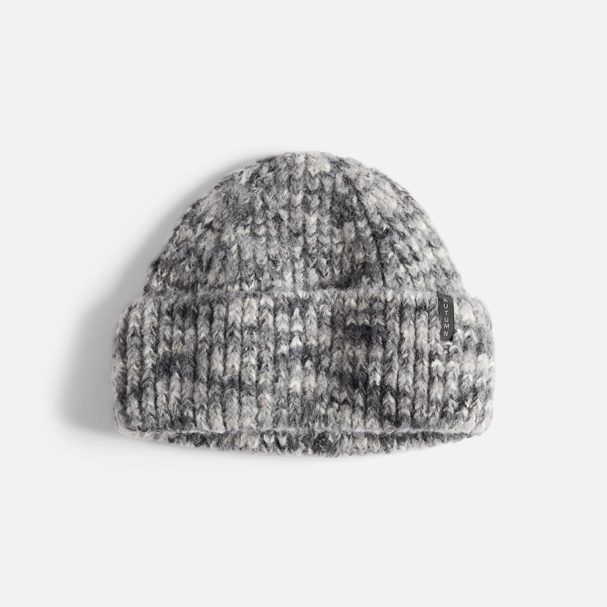 Autumn Marble Knit Beanie Black