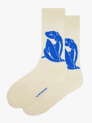 Kunst Sokken Blauer Akt