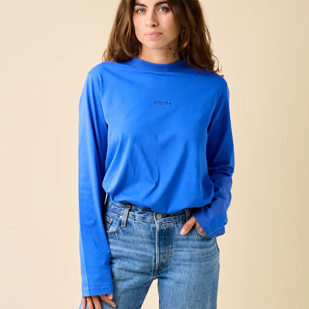 Popeia Langarmshirt Königsblau
