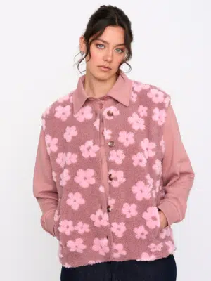 24 Colours Teddyweste Rose Blumen